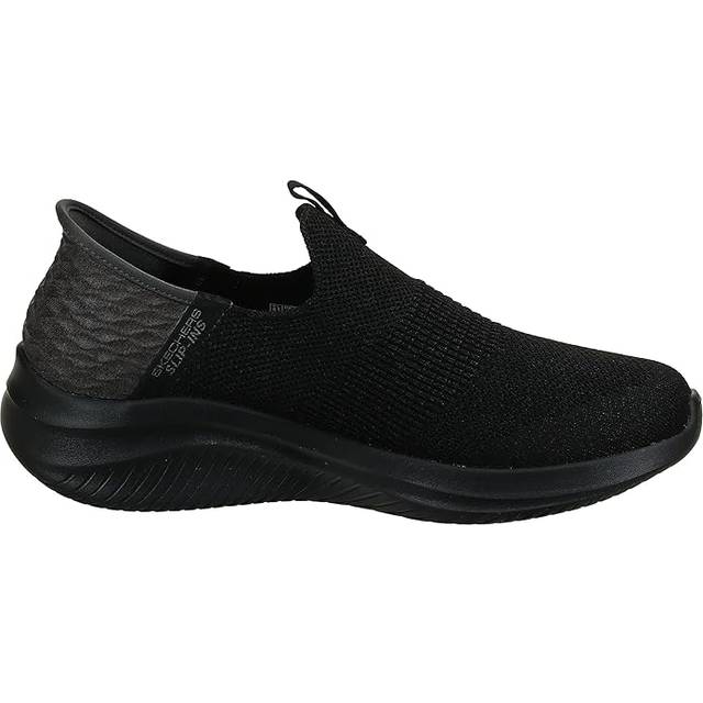 Skechers dam Sneaker Ultra Flex 3.0 – smidigt steg, Svart stickad jersey trim, 41 EU