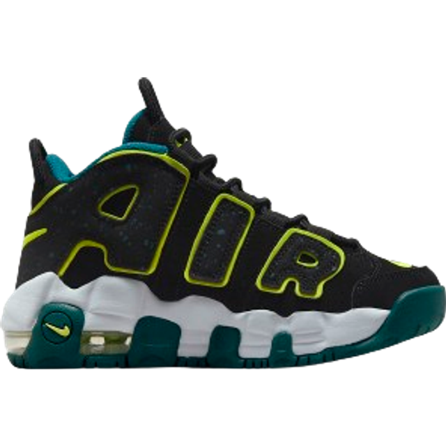 Nike Air More Uptempo PS Black Geode Teal Kids Sneakers Clear-Jade Volt DZ2810-001 28