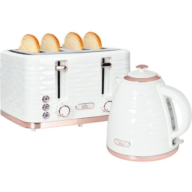 1.7L 3000W Fast Boil Kettle & Toaster Set - 2 Or 4 Slices! | Wowcher