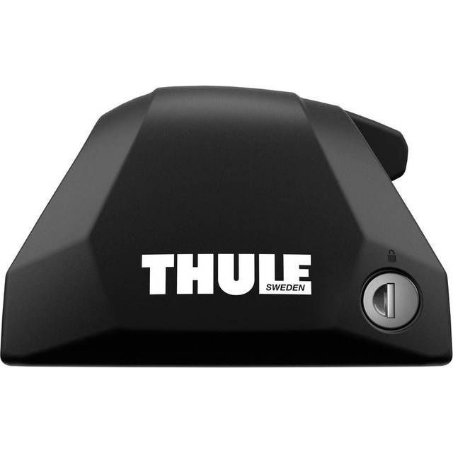 Thule 720600 Lasthållare Fotsats med Skenor, 75 kg Lastkapacitet, Silver, Svart, Paket med 4