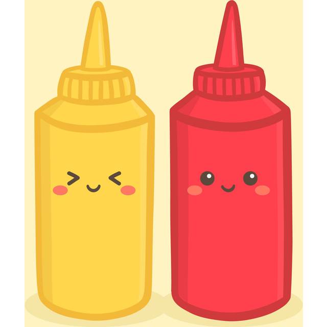 Mustard And Ketchup Bottle (30cm H x 30cm W)