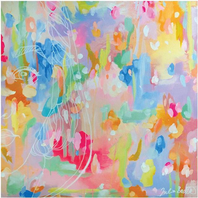 Waiting for a Sense of Serenity by Julia Badow - Wrapped Canvas Painting (45.72cm H x 45.72cm W x 1.91cm D)