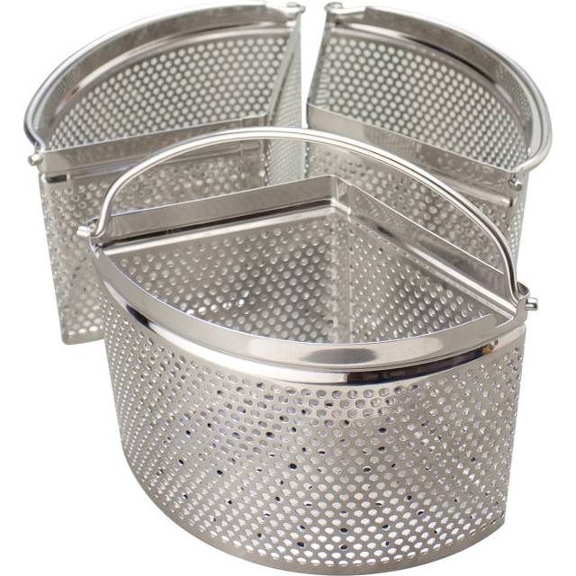Saucepan Triple Divider And Separator Set - Saves Energy and Space When Cooking. Three Part Professional 18cm Stainless Steel Strainer. Vegetables,...