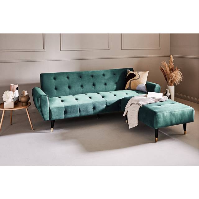 Font Dream Reversible Corner Sofa Bed - Opal Green (210.82cm H X 541.02cm W X 388.62cm D)