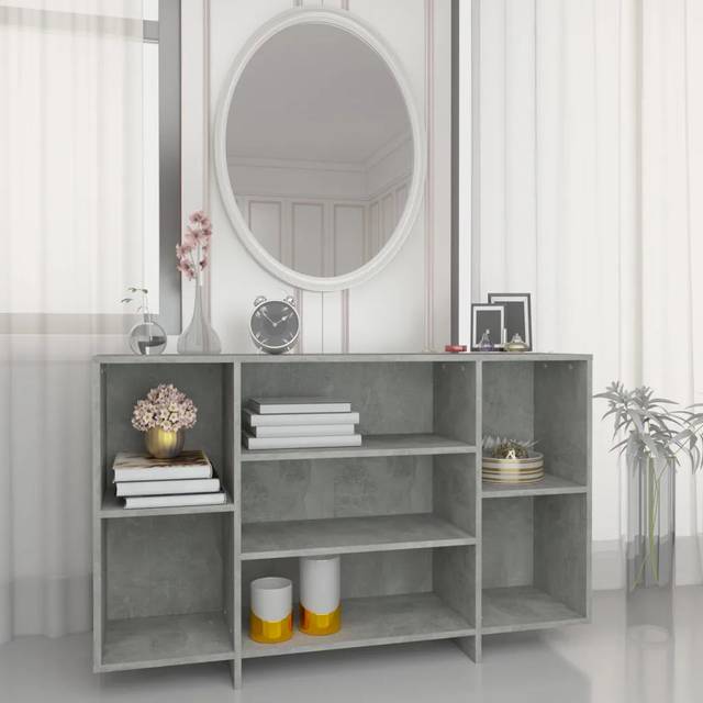 Glynna 120Cm Wide Sideboard - Concrete Grey (75cm H X 120cm W X 30cm D)