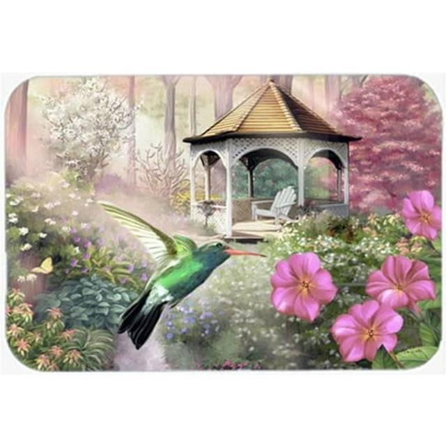 Garden Gazebo Hummingbird Glass Cutting Board, Large