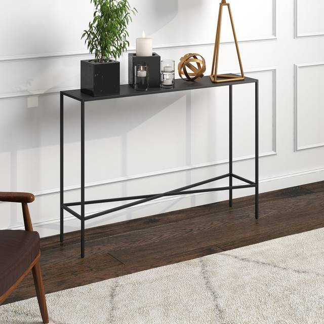 Eudell Console Table - Blackened Bronze (76.2 H x 106.68 W x 25.4 D cm)