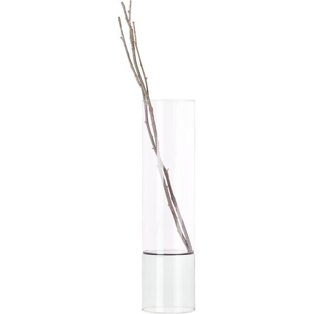 Ichendorf Milano Pink & Gray Bamboo Groove Vase - Smoke/Pink - UNI