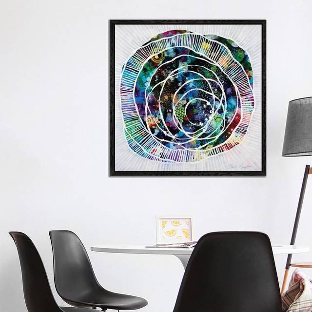 Esmerelda &#34;Essie&#34; (Soul Seed Series) by Brenda Mangalore - Floater Frame Graphic Art on Canvas - Black Framed Canvas (93.98cm H x 93.98cm W x 3.81cm D)