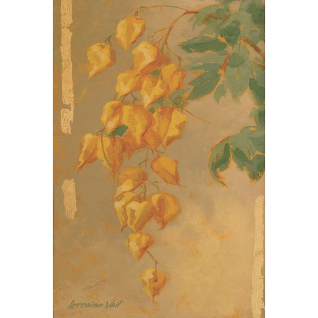 Golden Chains II by Lorraine Vail - Wrapped Canvas Painting (30cm H x 20cm W)