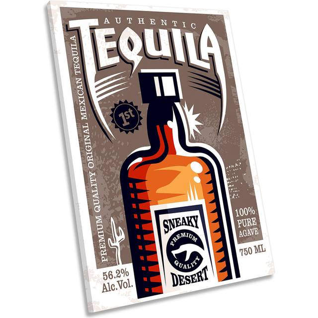 Tequila Bottle Kitchen - Wrapped Canvas Art Prints (61cm H x 40.6cm W x 2cm D)