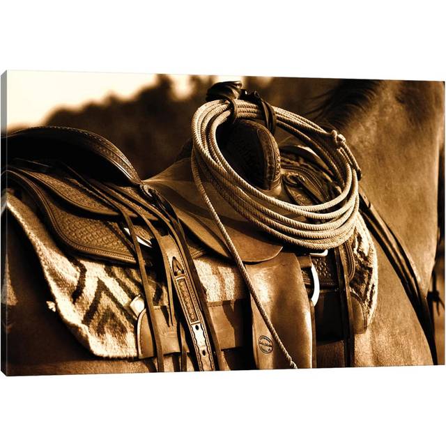 Western Saddle by Rhonda Thompson - Wrapped Canvas Art Prints (152.5 cm H x 101.5 cm W)