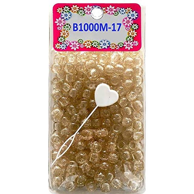 Tara Glitter Color 12 MM Plastic Beads for Braid Hair 240 Pieces in One Pack (Pack of 1  Gold)