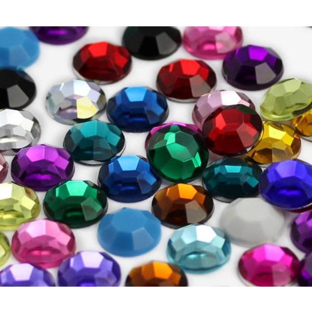 Allstarco 400PCS SS40 8mm Assorted Flat Back Acrylic Rhinestones Plastic Gems for Jewelry Making  Face Painting Cosplay Costume Embelishment