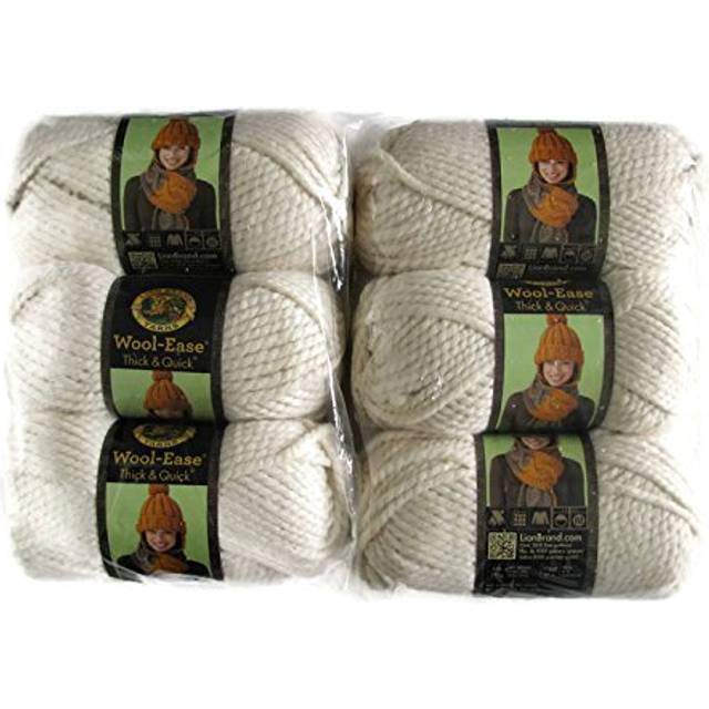 Lion Brand Yarn Wool-Ease Thick and Quick Yarn  (6-Pack)  Fisherman 640-099