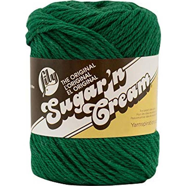 Lily Sugar 'N Cream The Original Solid Yarn  2.5oz  Medium 4 Gauge  100% Cotton - Dark Pine - Machine Wash & Dry