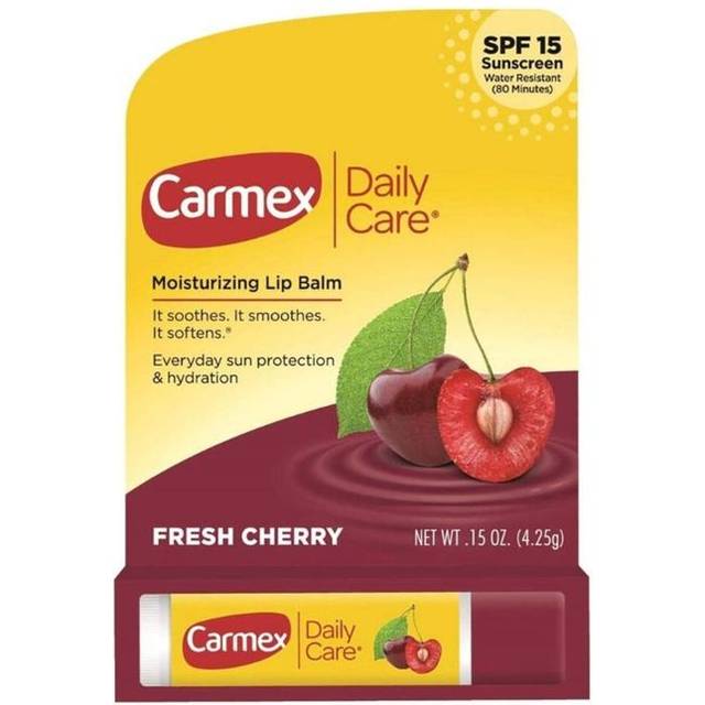 Carmex Lip Balm Stick  Cherry Flavor SPF 15  Pack of 2