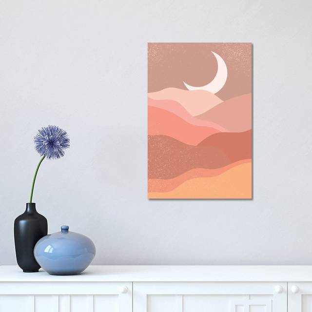 Mid Century Moon by EnShape - Wrapped Canvas Art Prints (30.48 cm H x 45.72 cm W)