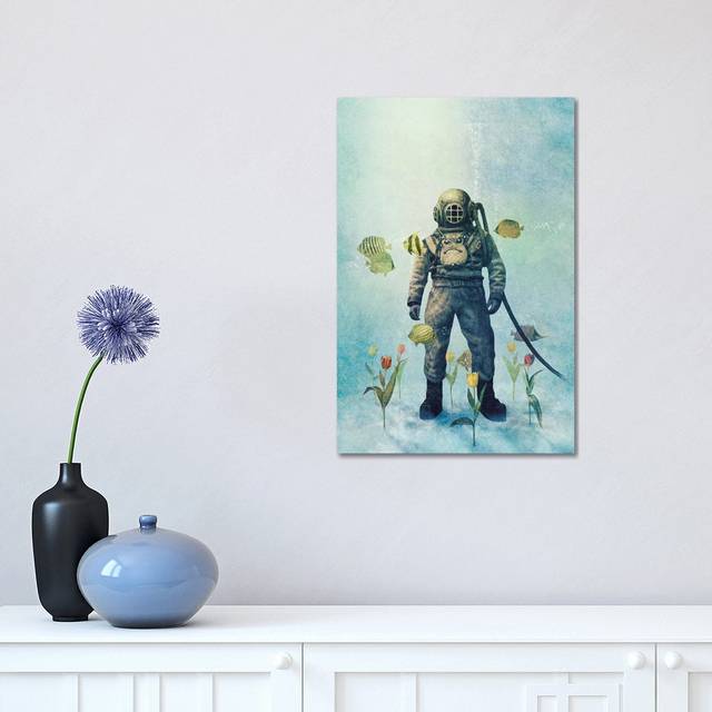 Deep Sea Garden III by Terry Fan - Wrapped Canvas Graphic Art (30.48 cm H x 45.72 cm W)