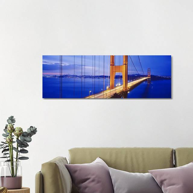 Golden Gate Bridge - Wrapped Canvas Panoramic Photograph (121.92 cm H x 40.64 cm W x 3.175 cm D)