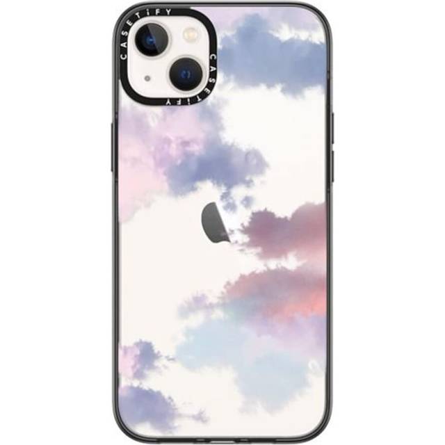 CASETiFY Compact iPhone 14 Plus Case [2X Military Grade Drop Tested / 4ft Drop Protection] - Clouds - Clear Black