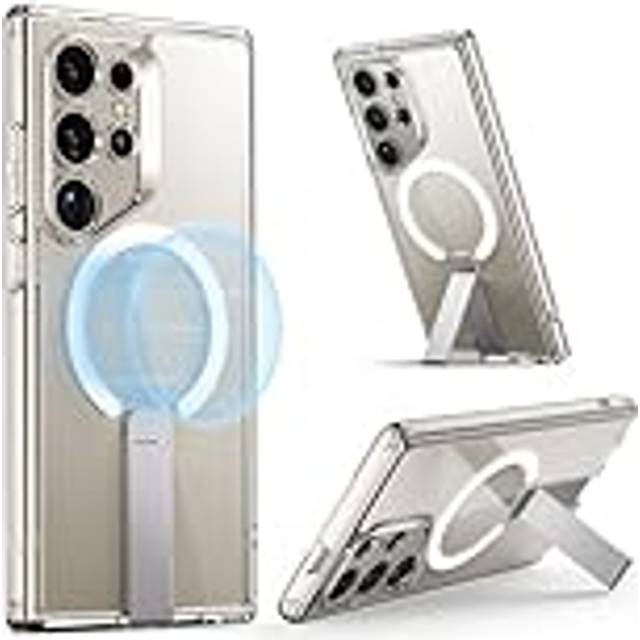 ESR för Samsung S24 Ultra fodral med kickstand, kompatibel med MagSafe, magnetiskt fodral för Samsung Galaxy S24 Ultra, 3 stativlägen, skydd av militärkvalitet, stöttåligt skyddsfodral, klart