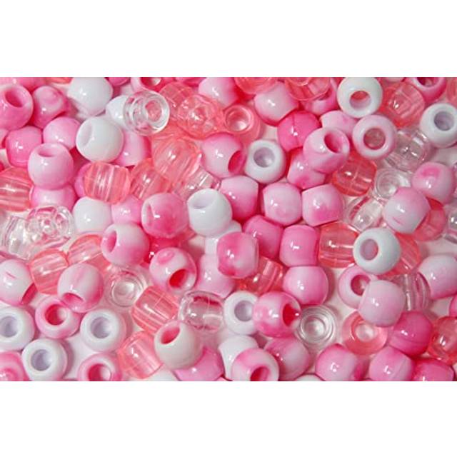 KOKO 180PC 10x12 mm Premium Wholesale Glitter Pony Beads  Multi-Colored Bracelet Cool Beads  Beads for Hair Braids  Beads for Kids Crafts  Plastic Bea