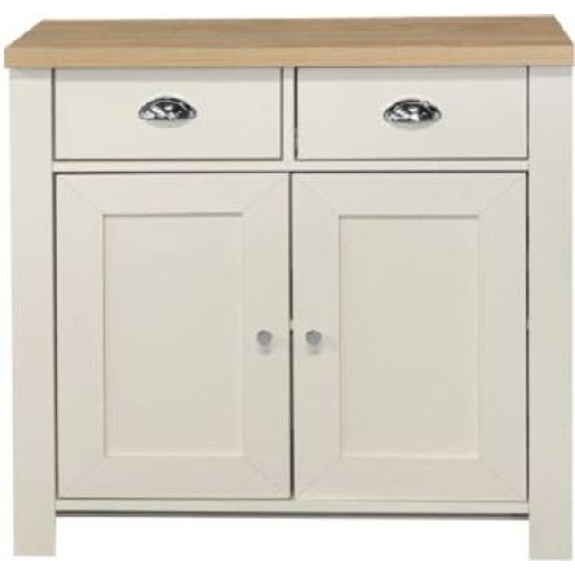 Birlea Highgate 2 Door 2 Drawer Sideboard Cream And Oak, Cream