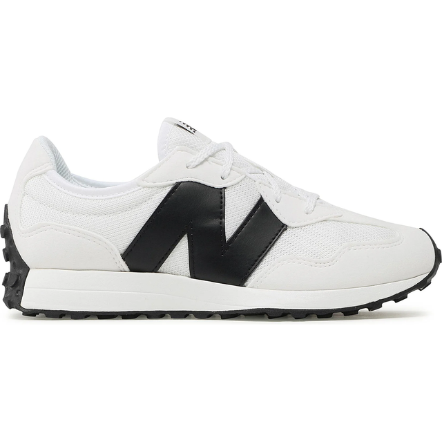 New Balance White & Black 327 Youth Trainers - White/Black