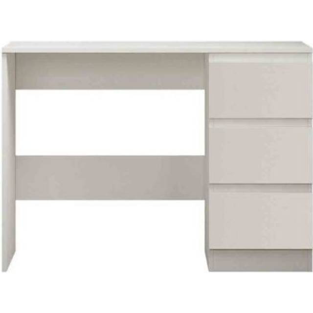 Fwstyle Stora 3 Drawer Dressing Table Matt White Handleless, White