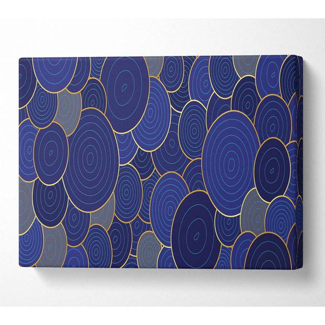 Blue Circle Adventure - Wrapped Canvas Graphic Art (50.8cm H x 81.3cm W)