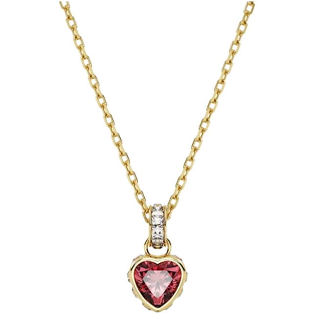 Red Chroma Pendant Necklace - Gold (*)