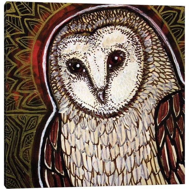 Moonlight Visitor by Lynnette Shelley - Painting on Canvas - Wrapped Canvas (30.48 cm H x 30.48 cm W)
