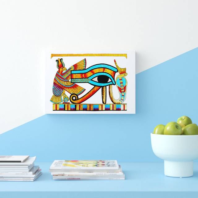 &#39;Egyptian All Seeing Eye of Ra Ethnic&#39; Wrapped Canvas Graphic Art Print (35.6 cm H x 50.8 cm W)