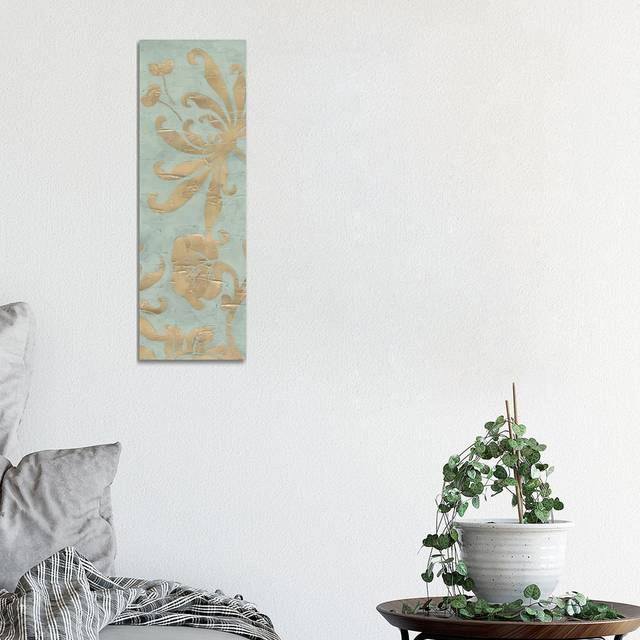 Graceful Garden Triptych II by June Erica Vess - Wrapped Canvas Panoramic Graphic Art (91.44cm H x 30.48cm W x 1.905cm D)