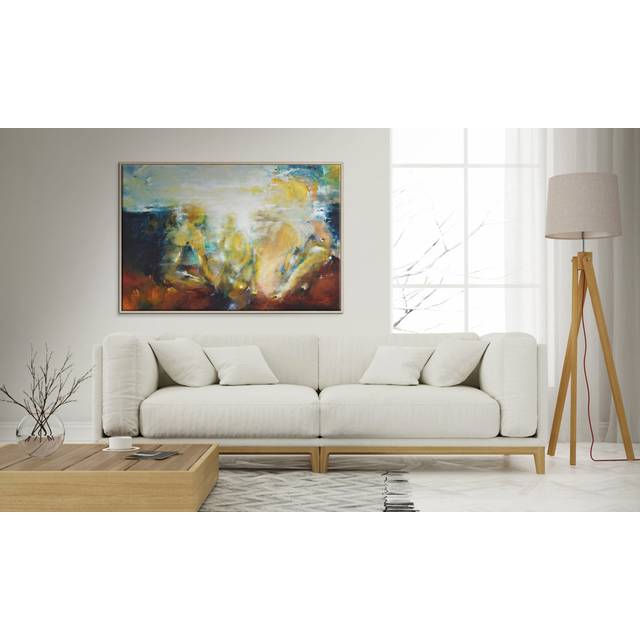 'The Kiss' Art Print on Canvas - Wrapped Canvas (51cm H x 76cm W)