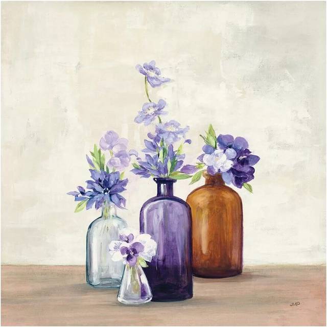 Windowsill Garden by - Wrapped Canvas - Blue (66.04 cm H x 66.04 cm W x 3.175 cm D)
