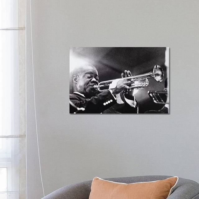 Louis Armstrong by American Photographer - Wrapped Canvas Art Prints (45.72cm H x 66.04cm W)
