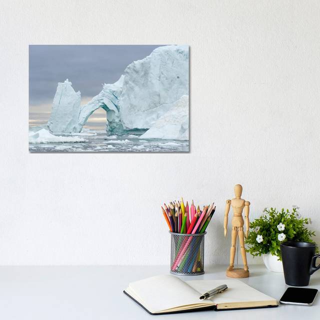 Ilulissat Icefjord at Disko Bay, Greenland, Danish Territory. by Martin Zwick - Wrapped Canvas Art Prints (20.32 cm H x 30.48 cm W)
