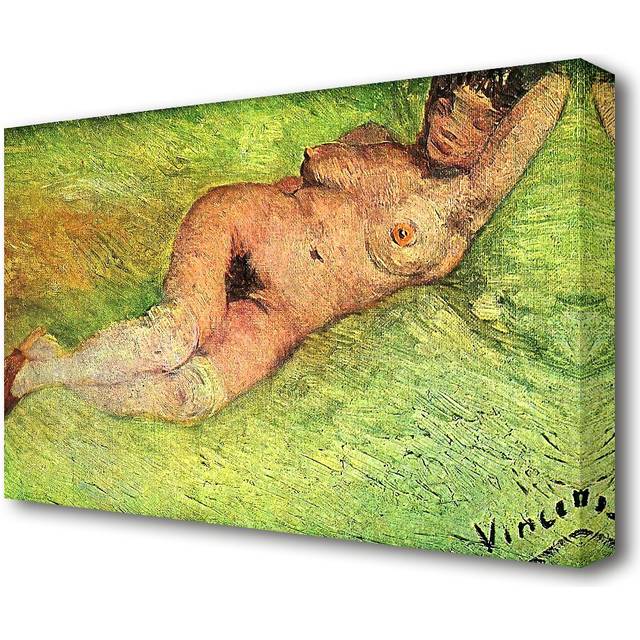 'Nacked Woman' by Vincent Van Gogh Oil Painting Print on Wrapped Canvas (81.3 cm H x 121.9 cm W)