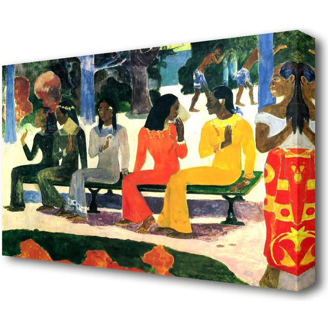 Ta Matete Painting by Paul Gauguin - Painting Print on Canvas (50.8 cm H x 81.3 cm W x 4.4 cm D)