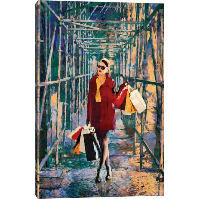 City Construction - Wrapped Canvas Painting (45.72cm H x 30.48cm W x 1.905cm D)