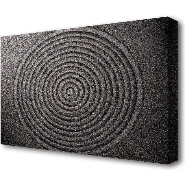 Perfect Circular Sand Formation Zen Ethnic - Wrapped Canvas Graphic Art Print (81.3 cm H x 121.9 cm W)