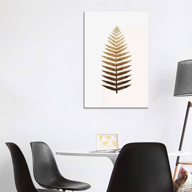 Golden Leaf No7 by Kubistika - Wrapped Canvas Art Prints (101.6 cm H x 66.04 cm W x 1.91 cm D)