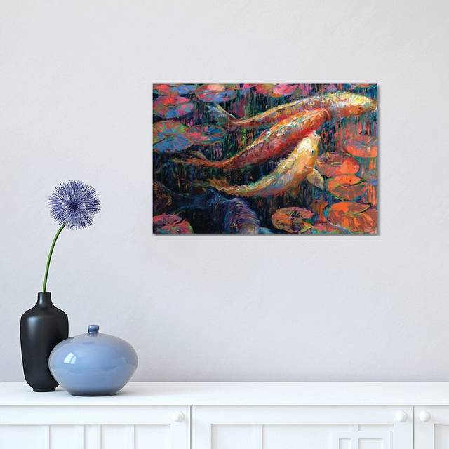 Japanese Inks by Iris Scott - Wrapped Canvas Graphic Art (30.48 cm H x 45.72 cm W)