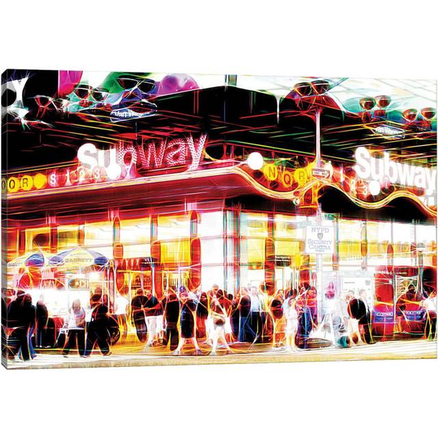 Subway Station by Philippe Hugonnard - Wrapped Canvas Graphic Art (20.32 cm H x 30.48 cm W)