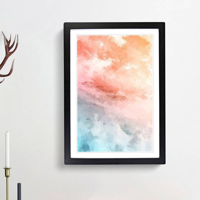 Inspiration from the Clouds in Abstract - Picture Frame Graphic Art Print - Black (50cm H x 35cm W x 2cm D)