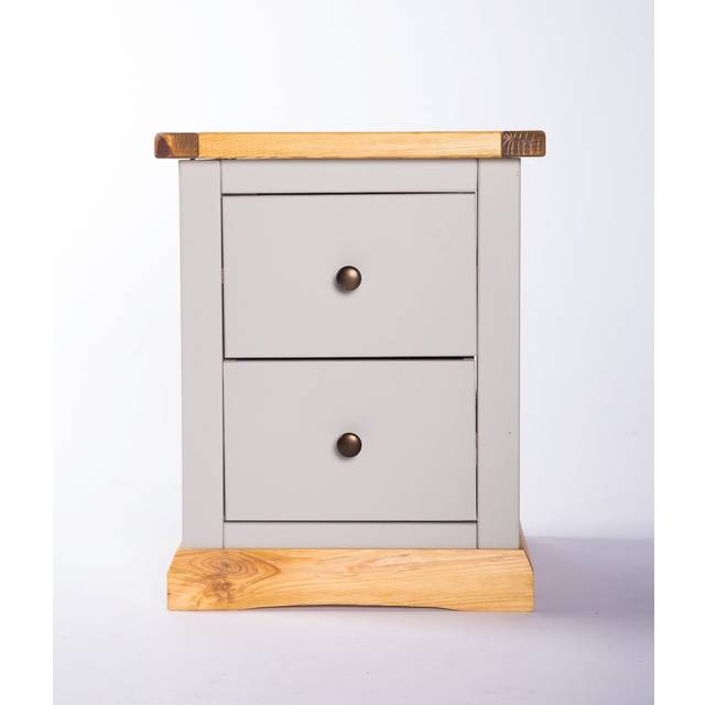 Emmert 2 Drawer Bedside Table - Brass (56cm H X 45cm W X 40cm D)