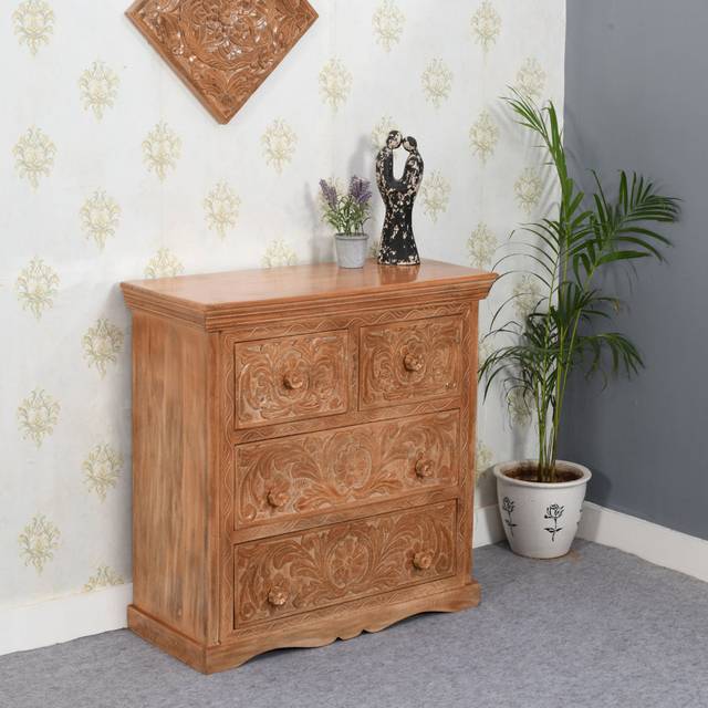 Artwork 4 - Drawer Chest of Drawers - Brown (90cm H X 90cm W X 40cm D)