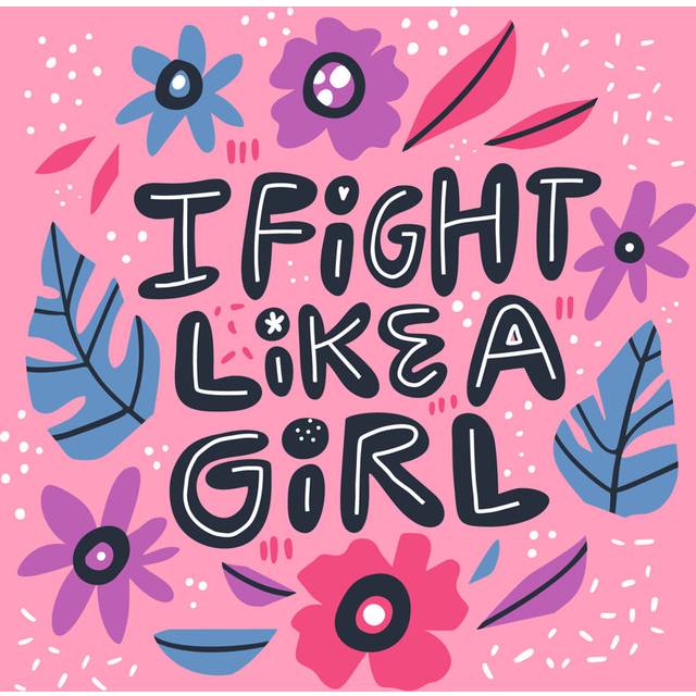 Girl Power Quote by Olga Zakharova - Wrapped Canvas Graphic Art (122cm H x 122cm W)
